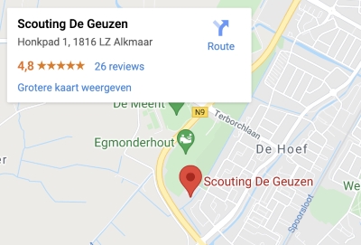 Locatie scoutinggroep de Geuzen Alkmaar